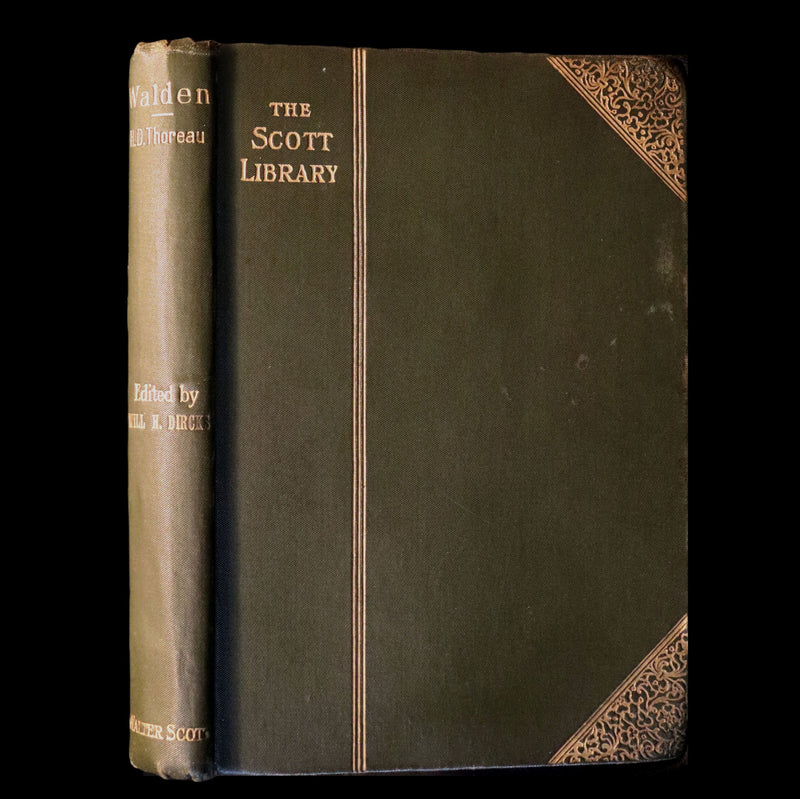1886 Rare Victorian Book - WALDEN by Henry David THOREAU With an Introductory Note by Will H. Dircks.