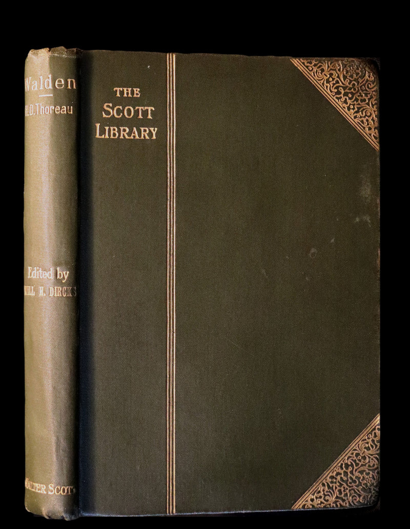 1886 Rare Victorian Book - WALDEN by Henry David THOREAU With an Introductory Note by Will H. Dircks.