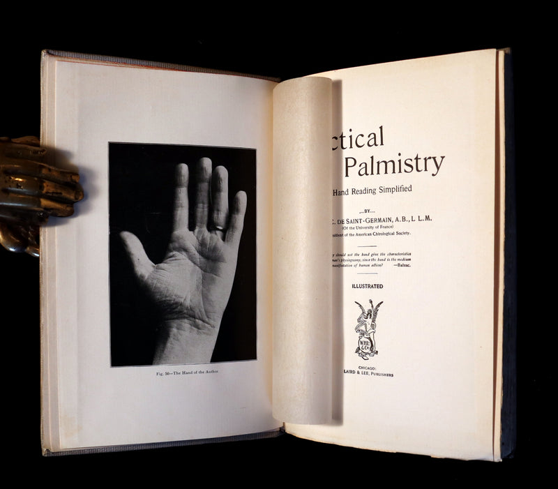 1897 Scarce Book - Practical Palmistry - CHIROMANCY by Edgar de Valcourt-Vermont (Comte C. de Saint-Germain).