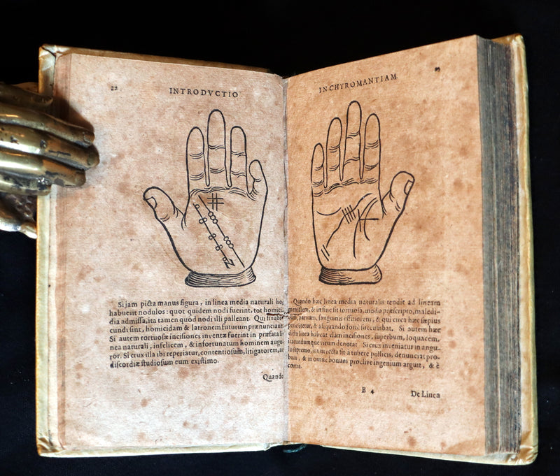 1672 Scarce Latin Vellum Book - Indagine's CHIROMANCY, PHYSIOGNOMY & ASTROLOGY.