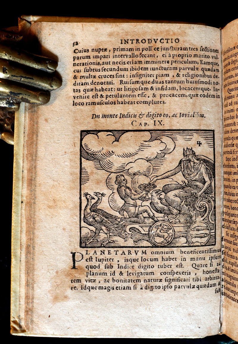 1672 Scarce Latin Vellum Book - Indagine's CHIROMANCY, PHYSIOGNOMY & ASTROLOGY.