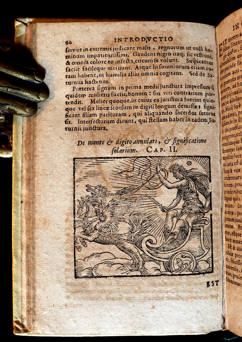 1672 Scarce Latin Vellum Book - Indagine's CHIROMANCY, PHYSIOGNOMY & ASTROLOGY.