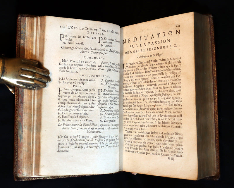 1698 Rare French Latin Book ~ The Office of Holy Week dedicated to the Duchess of Bourgogne. L'Office de la Semaine Sainte.