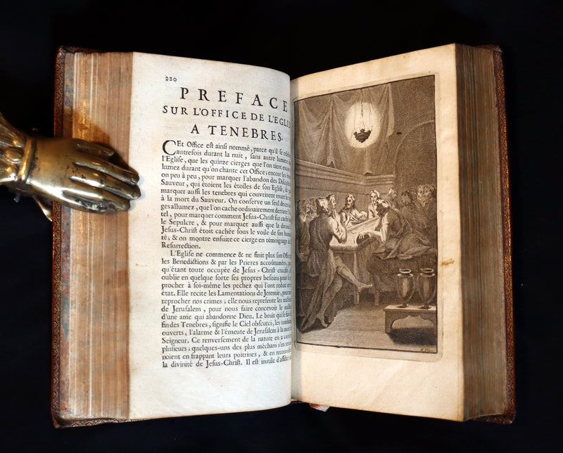 1698 Rare French Latin Book ~ The Office of Holy Week dedicated to the Duchess of Bourgogne. L'Office de la Semaine Sainte.