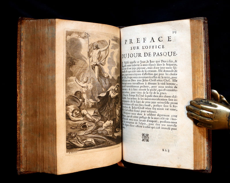 1698 Rare French Latin Book ~ The Office of Holy Week dedicated to the Duchess of Bourgogne. L'Office de la Semaine Sainte.