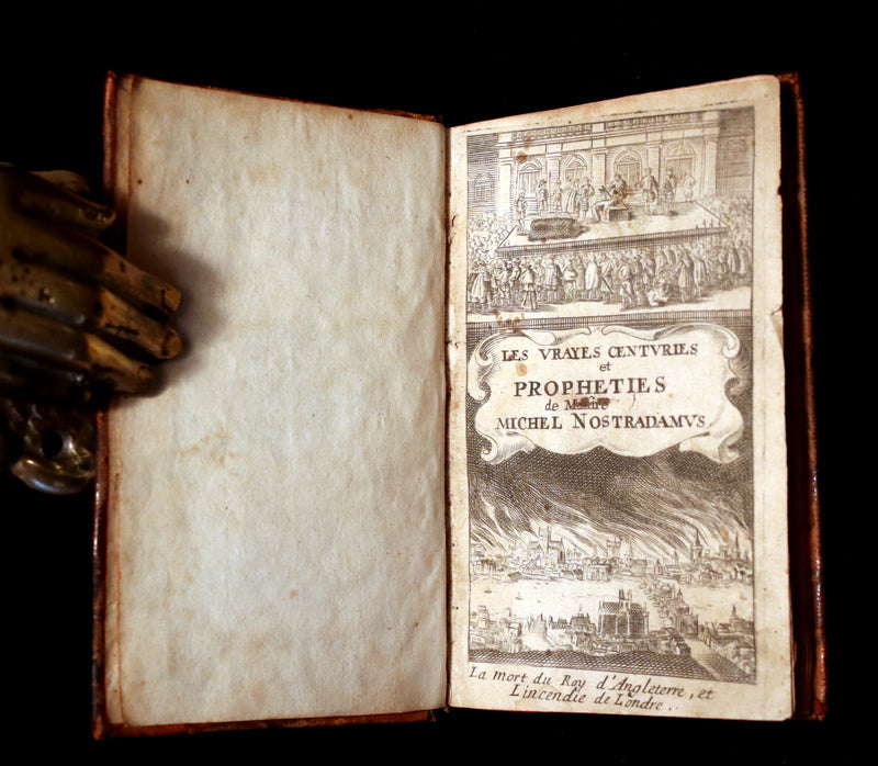 1668 Scarce French Book ~ NOSTRADAMUS Prophecies ~ Les Vrayes Centuries et Propheties de Michel Nostradamus.