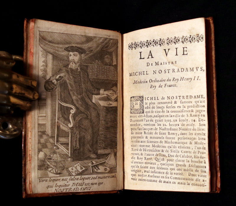 1668 Scarce French Book ~ NOSTRADAMUS Prophecies ~ Les Vrayes Centuries et Propheties de Michel Nostradamus.