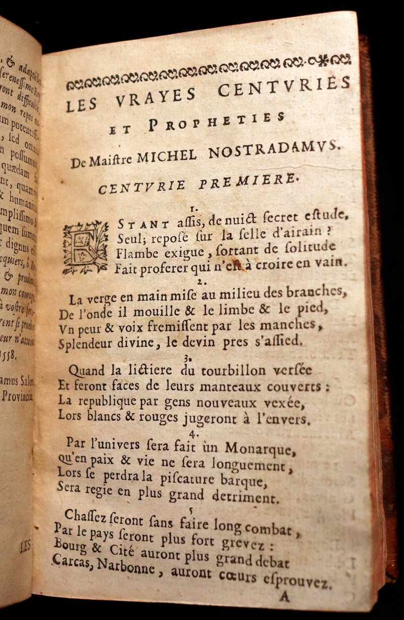1668 Scarce French Book ~ NOSTRADAMUS Prophecies ~ Les Vrayes Centuries et Propheties de Michel Nostradamus.