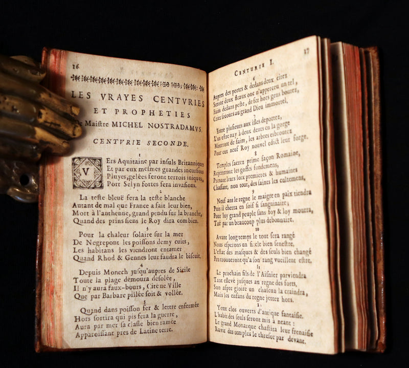 1668 Scarce French Book ~ NOSTRADAMUS Prophecies ~ Les Vrayes Centuries et Propheties de Michel Nostradamus.
