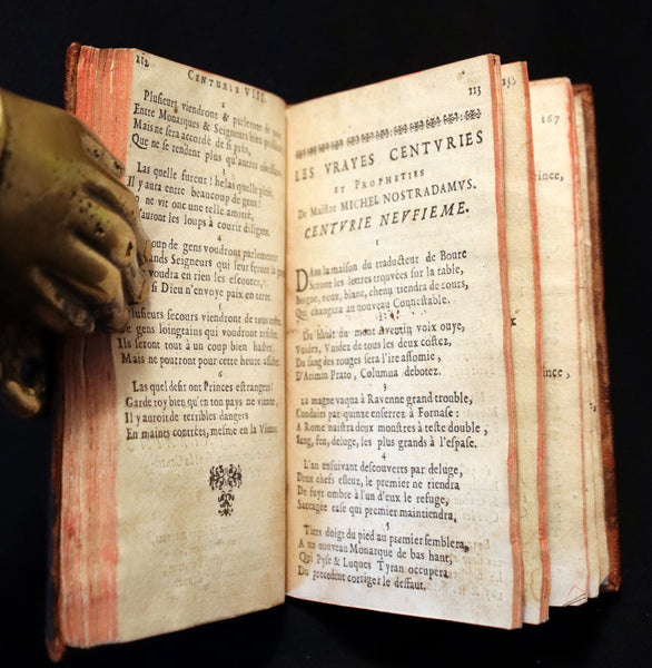 1668 Scarce French Book ~ NOSTRADAMUS Prophecies ~ Les Vrayes Centuries et Propheties de Michel Nostradamus.