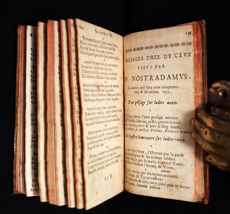 1668 Scarce French Book ~ NOSTRADAMUS Prophecies ~ Les Vrayes Centuries et Propheties de Michel Nostradamus.