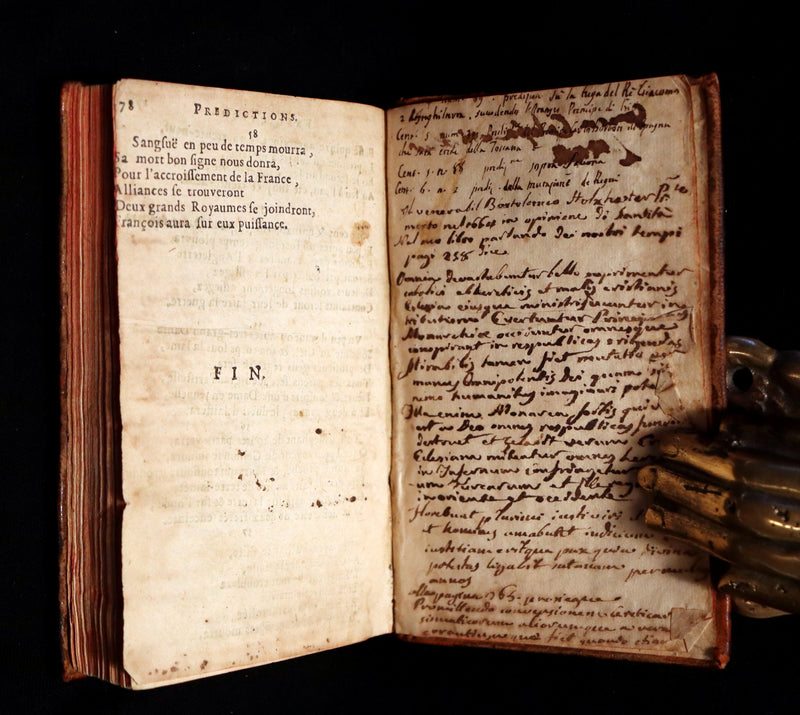 1668 Scarce French Book ~ NOSTRADAMUS Prophecies ~ Les Vrayes Centuries et Propheties de Michel Nostradamus.