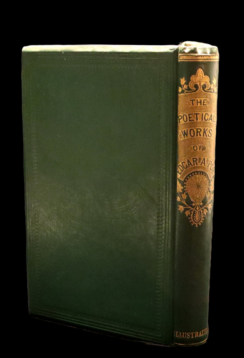 1852 Rare Victorian Book - The Poetical Works of EDGAR ALLAN POE. Complete Edition Illustrated.