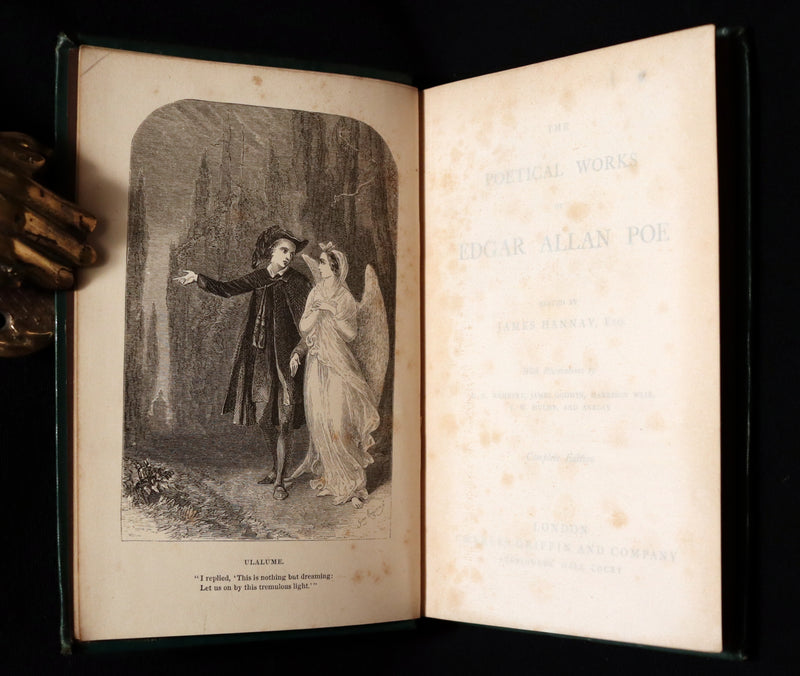 1852 Rare Victorian Book - The Poetical Works of EDGAR ALLAN POE. Complete Edition Illustrated.