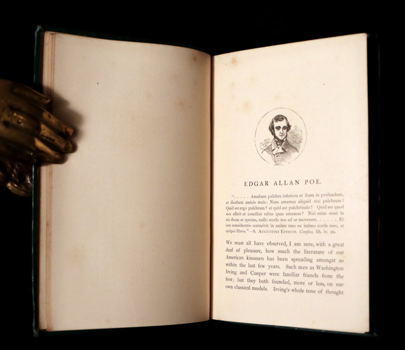 1852 Rare Victorian Book - The Poetical Works of EDGAR ALLAN POE. Complete Edition Illustrated.