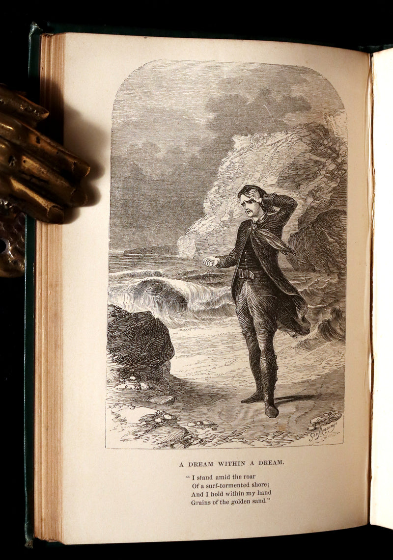 1852 Rare Victorian Book - The Poetical Works of EDGAR ALLAN POE. Complete Edition Illustrated.