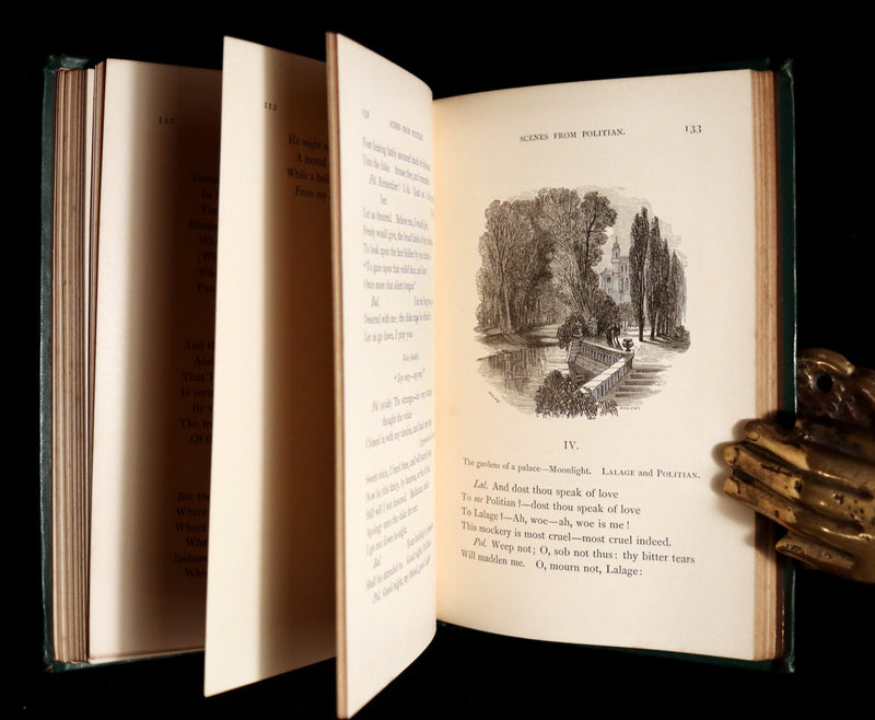 1852 Rare Victorian Book - The Poetical Works of EDGAR ALLAN POE. Complete Edition Illustrated.