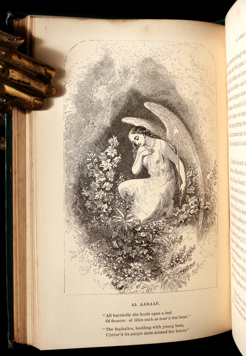 1852 Rare Victorian Book - The Poetical Works of EDGAR ALLAN POE. Complete Edition Illustrated.