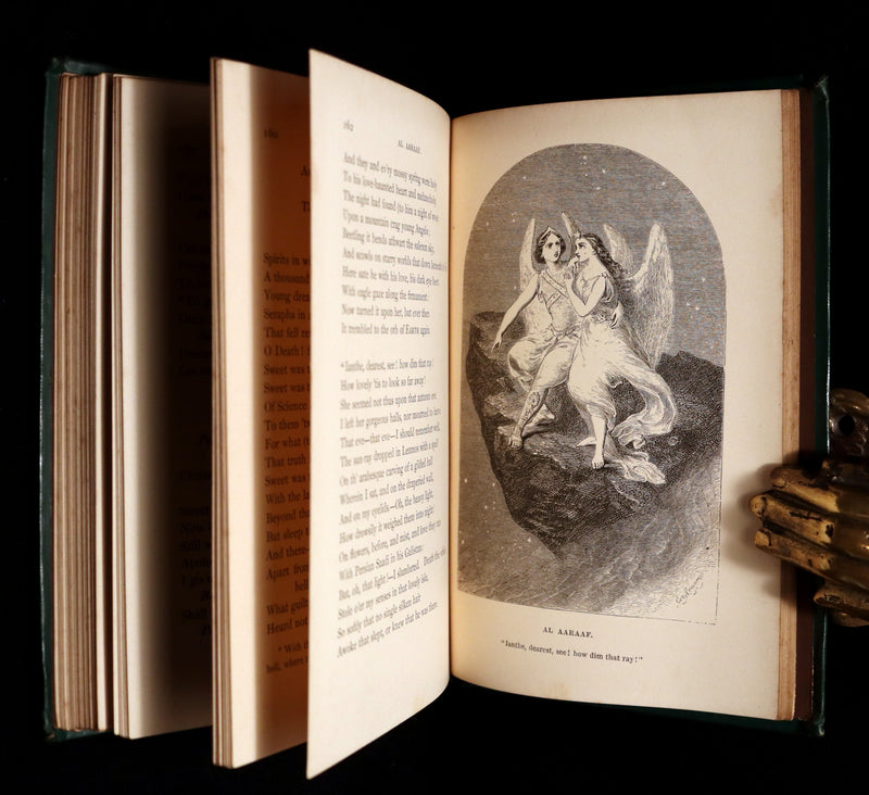 1852 Rare Victorian Book - The Poetical Works of EDGAR ALLAN POE. Complete Edition Illustrated.