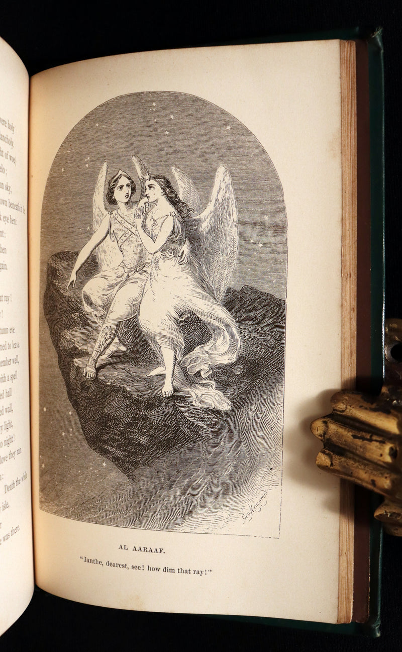 1852 Rare Victorian Book - The Poetical Works of EDGAR ALLAN POE. Complete Edition Illustrated.