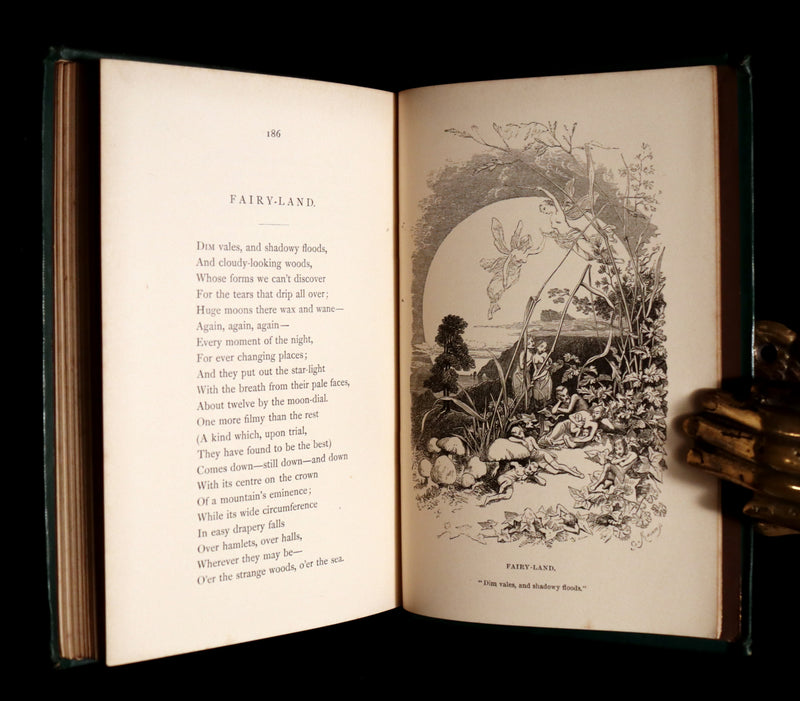 1852 Rare Victorian Book - The Poetical Works of EDGAR ALLAN POE. Complete Edition Illustrated.