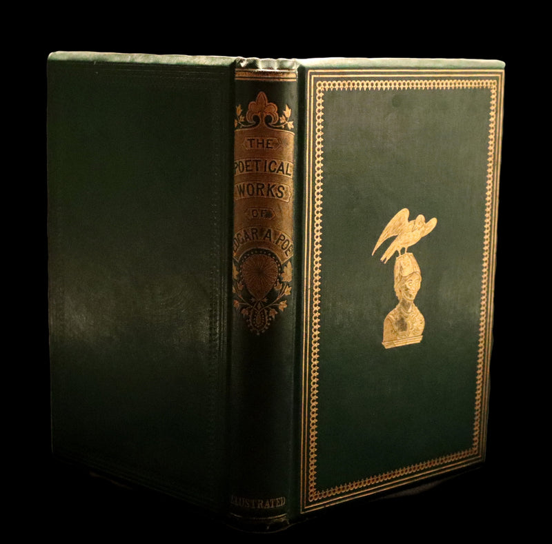 1852 Rare Victorian Book - The Poetical Works of EDGAR ALLAN POE. Complete Edition Illustrated.