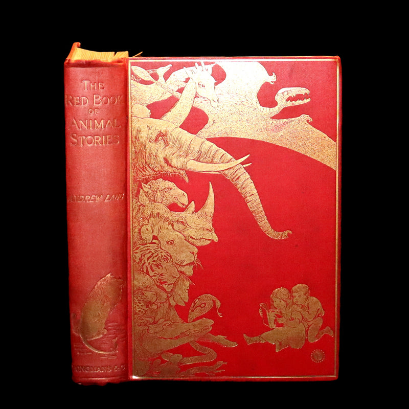 1899 Rare 1stED - The RED BOOK of ANIMAL STORIES by Andrew Lang Illustrated by H.J. Ford.