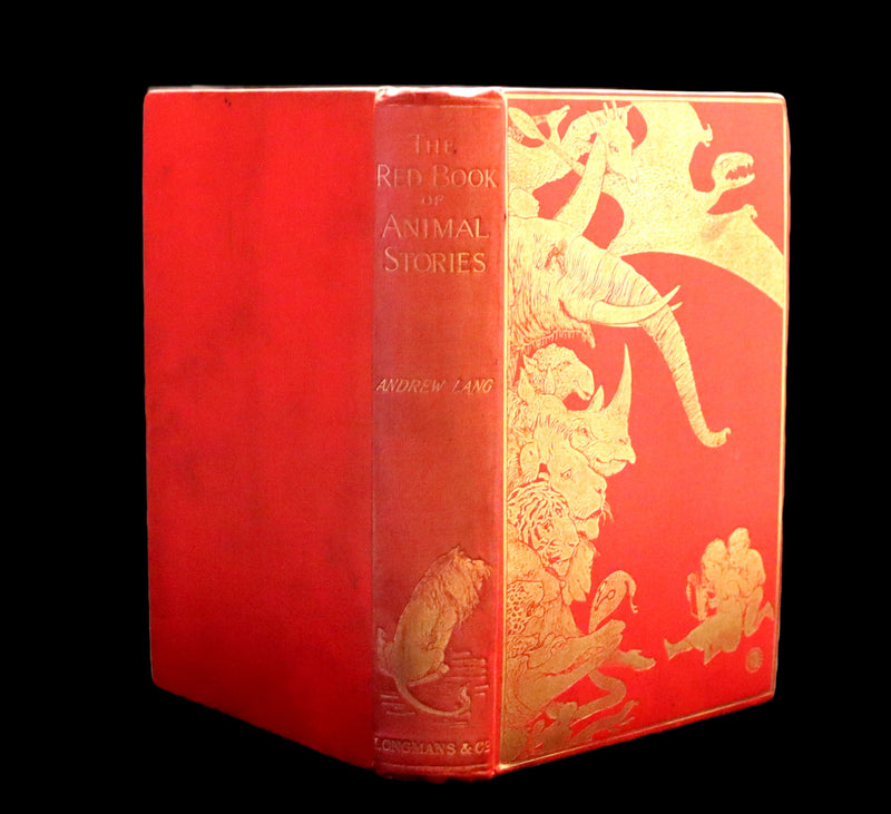 1899 Rare 1stED - The RED BOOK of ANIMAL STORIES by Andrew Lang Illustrated by H.J. Ford.