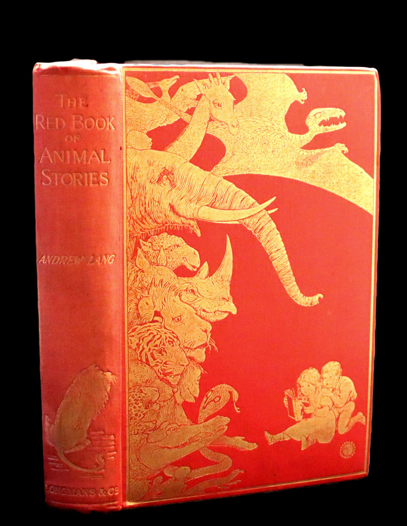 1899 Rare 1stED - The RED BOOK of ANIMAL STORIES by Andrew Lang Illustrated by H.J. Ford.