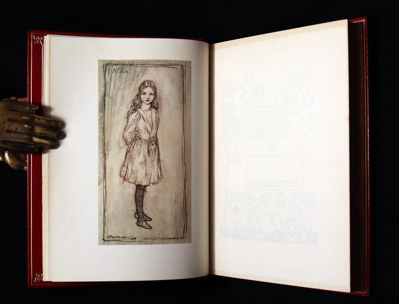 1909 Bayntun-Riviere Binding - Alice's Adventures in Wonderland, illustrated by Arthur Rackham with a poem by Austin Dobson.