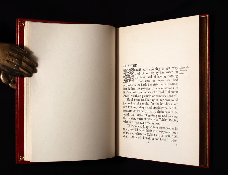 1909 Bayntun-Riviere Binding - Alice's Adventures in Wonderland, illustrated by Arthur Rackham with a poem by Austin Dobson.