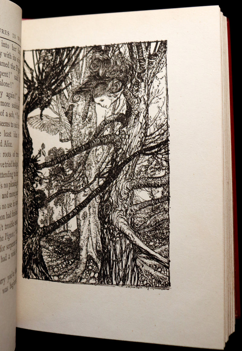 1909 Bayntun-Riviere Binding - Alice's Adventures in Wonderland, illustrated by Arthur Rackham with a poem by Austin Dobson.