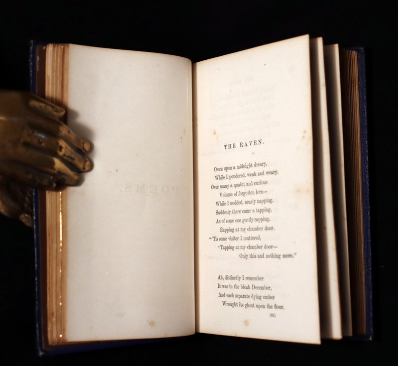 1859 Rare Book - The Poetical Works of EDGAR ALLAN POE with an Original Memoir.