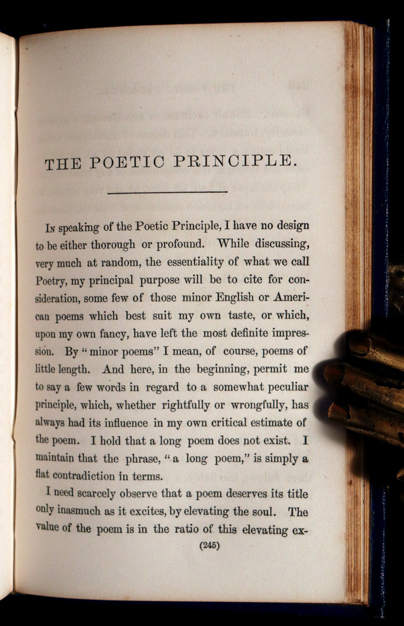 1859 Rare Book - The Poetical Works of EDGAR ALLAN POE with an Original Memoir.