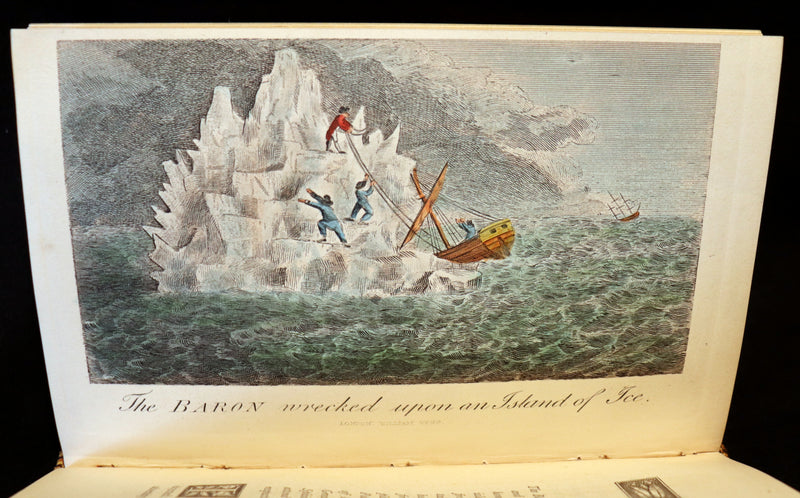 1868 Fine Bayntun-Riviere Binding - The Travels & Surprising Adventures of Baron MUNCHAUSEN. Illustrated in COLOR by Cruikshank.