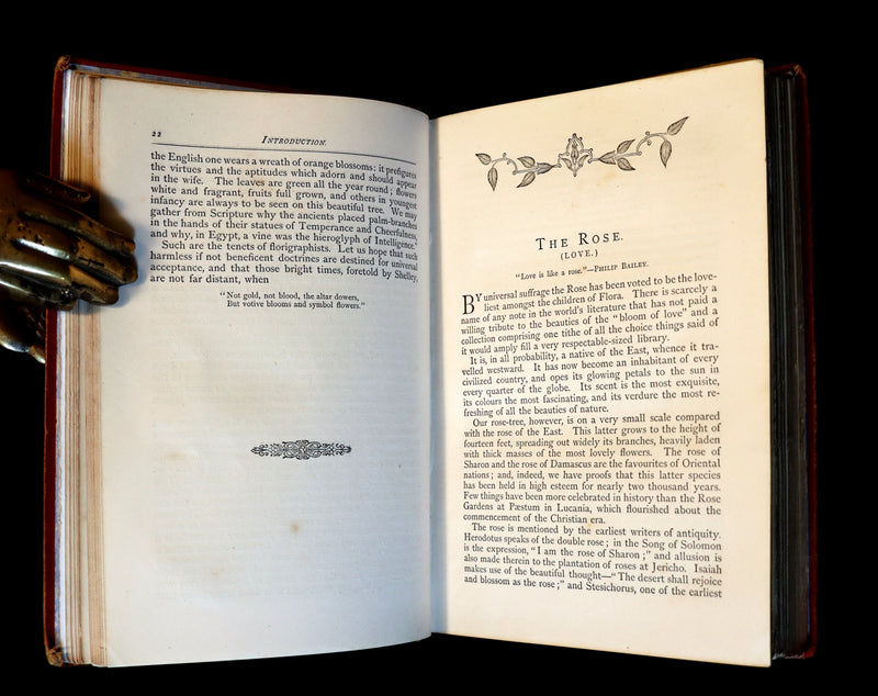 1870 Scarce Floriography Book ~ FLORA SYMBOLICA or The Language and Sentiment of Flowers by John Ingram.