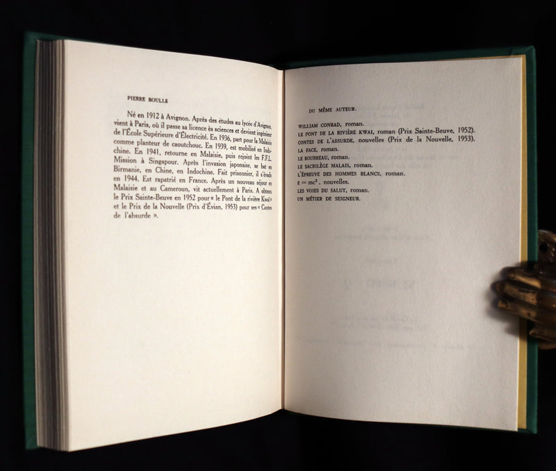 1963 Rare First Limited Edition #945 - La Planete des Singes (The Planet of the Apes) by Pierre Boulle.