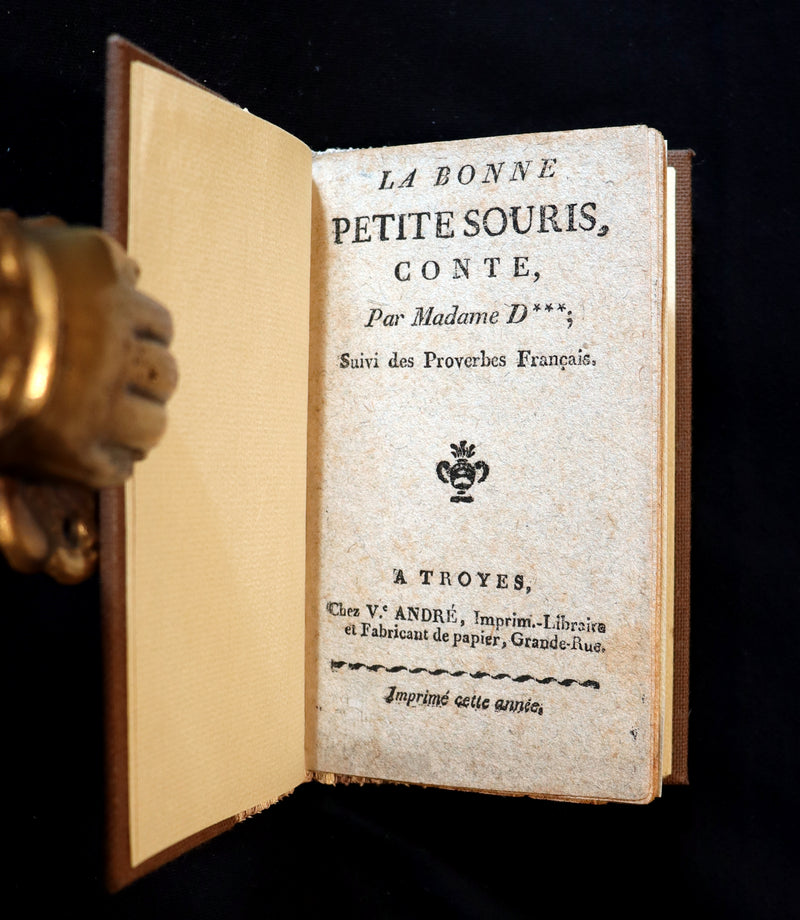 1832 Scarce half snakeskin binding by J. Franklin Mowery - Countess d'ANOIS - La Bonne petite souris - The Little Good Mouse.