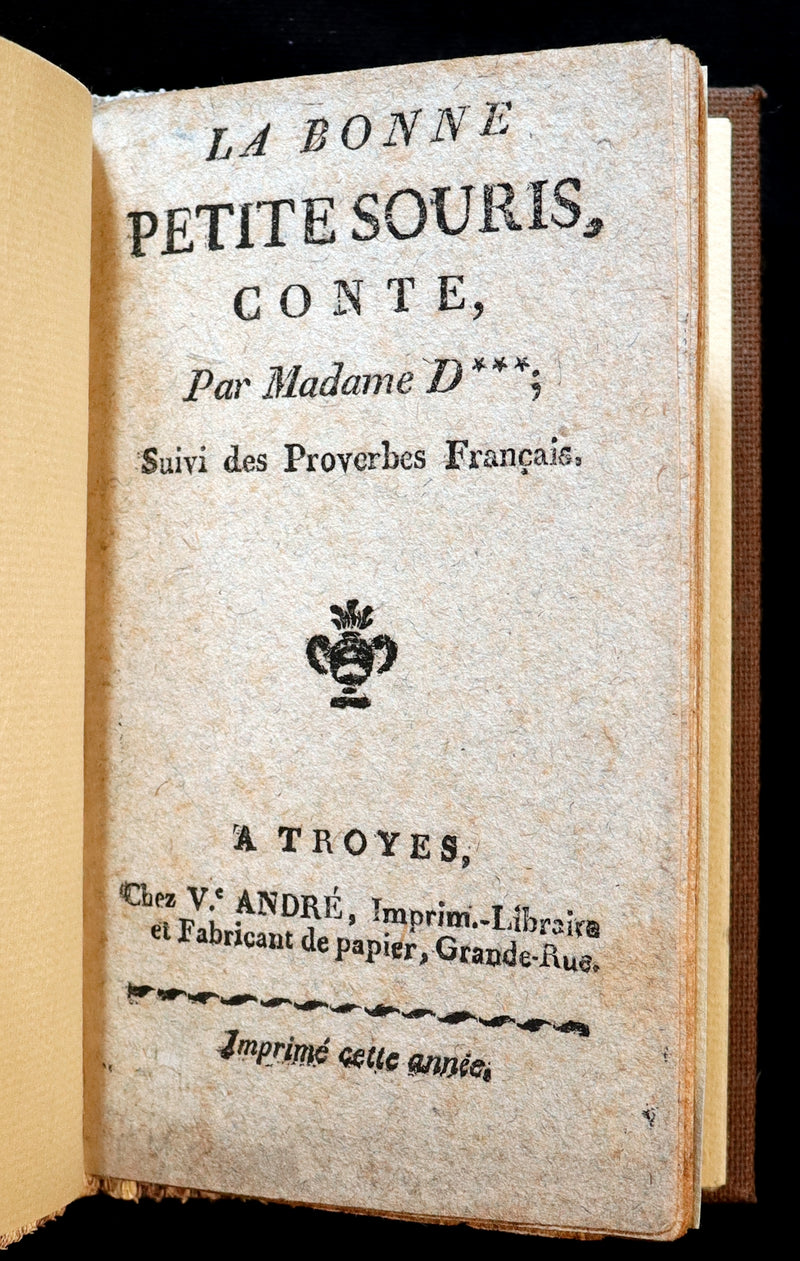 1832 Scarce half snakeskin binding by J. Franklin Mowery - Countess d'ANOIS - La Bonne petite souris - The Little Good Mouse.