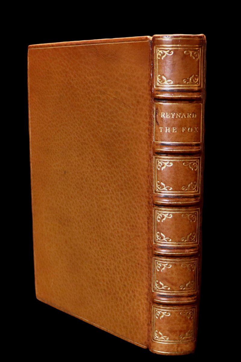 1845 Rare Book bound by the Monastery Hill bindery - REYNARD THE FOX. Medieval Fables.