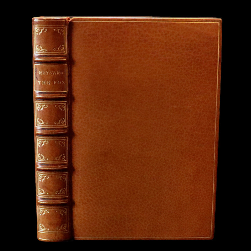 1845 Rare Book bound by the Monastery Hill bindery - REYNARD THE FOX. Medieval Fables.