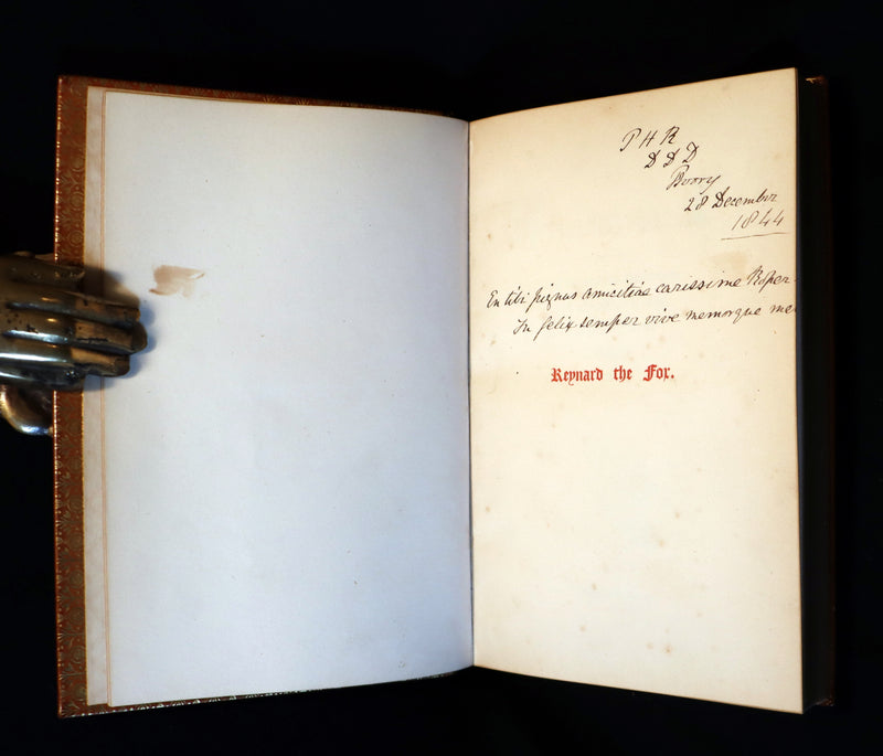 1845 Rare Book bound by the Monastery Hill bindery - REYNARD THE FOX. Medieval Fables.