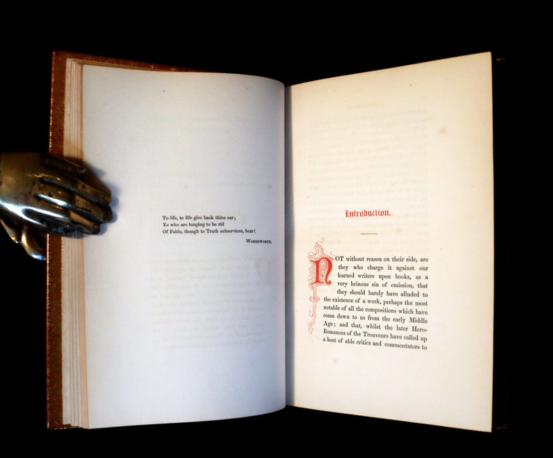 1845 Rare Book bound by the Monastery Hill bindery - REYNARD THE FOX. Medieval Fables.