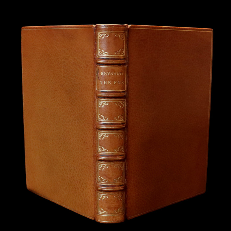 1845 Rare Book bound by the Monastery Hill bindery - REYNARD THE FOX. Medieval Fables.