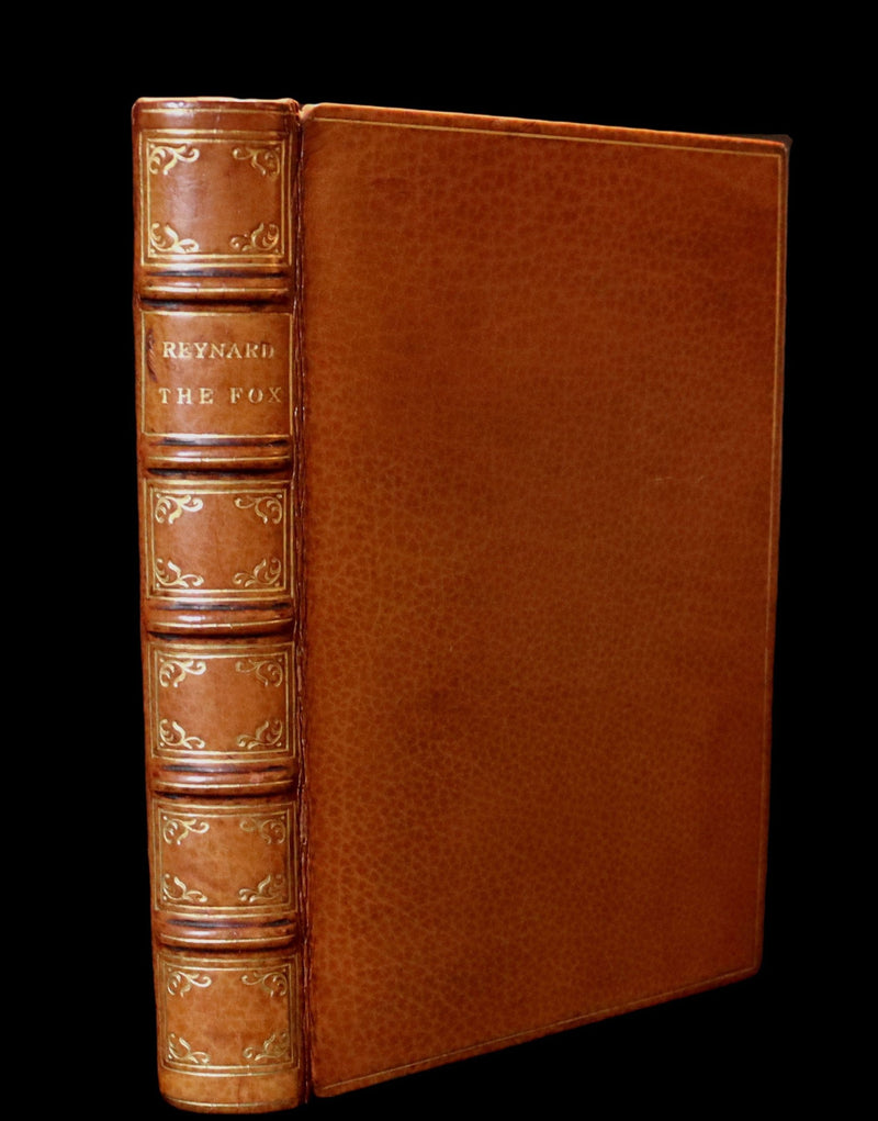 1845 Rare Book bound by the Monastery Hill bindery - REYNARD THE FOX. Medieval Fables.