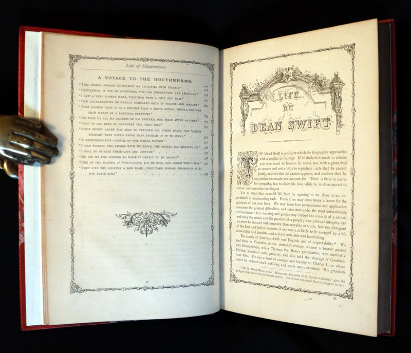 1870 Rare Victorian Book - GULLIVER's Travels Into Several Remote Nations of the World illustrated by Thomas Morten.