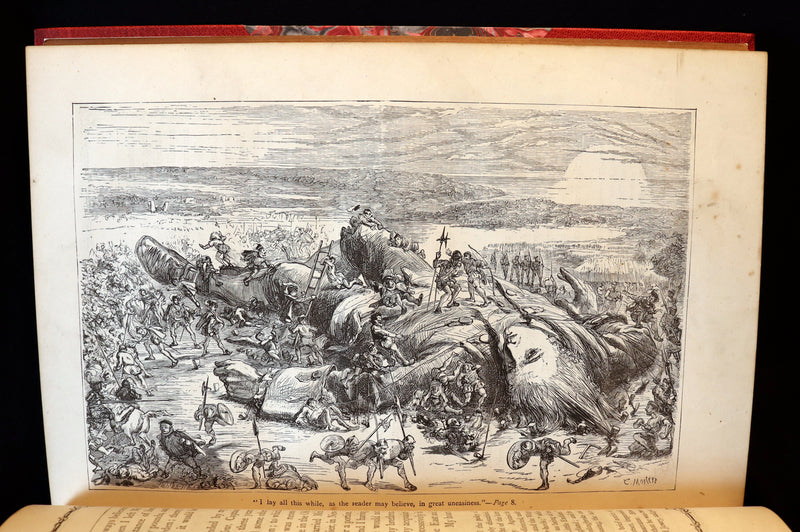 1870 Rare Victorian Book - GULLIVER's Travels Into Several Remote Nations of the World illustrated by Thomas Morten.