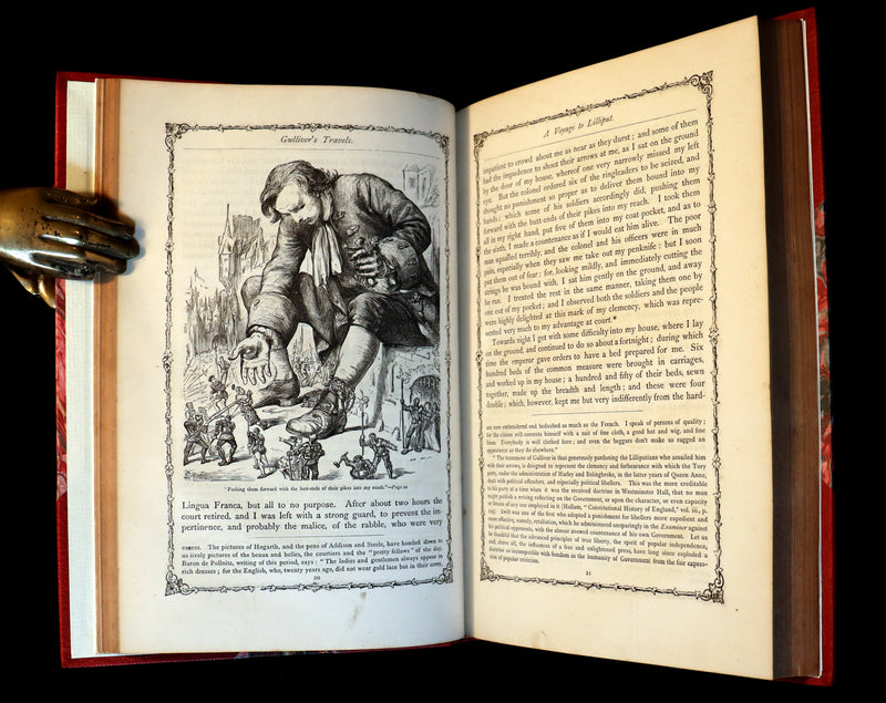 1870 Rare Victorian Book - GULLIVER's Travels Into Several Remote Nations of the World illustrated by Thomas Morten.