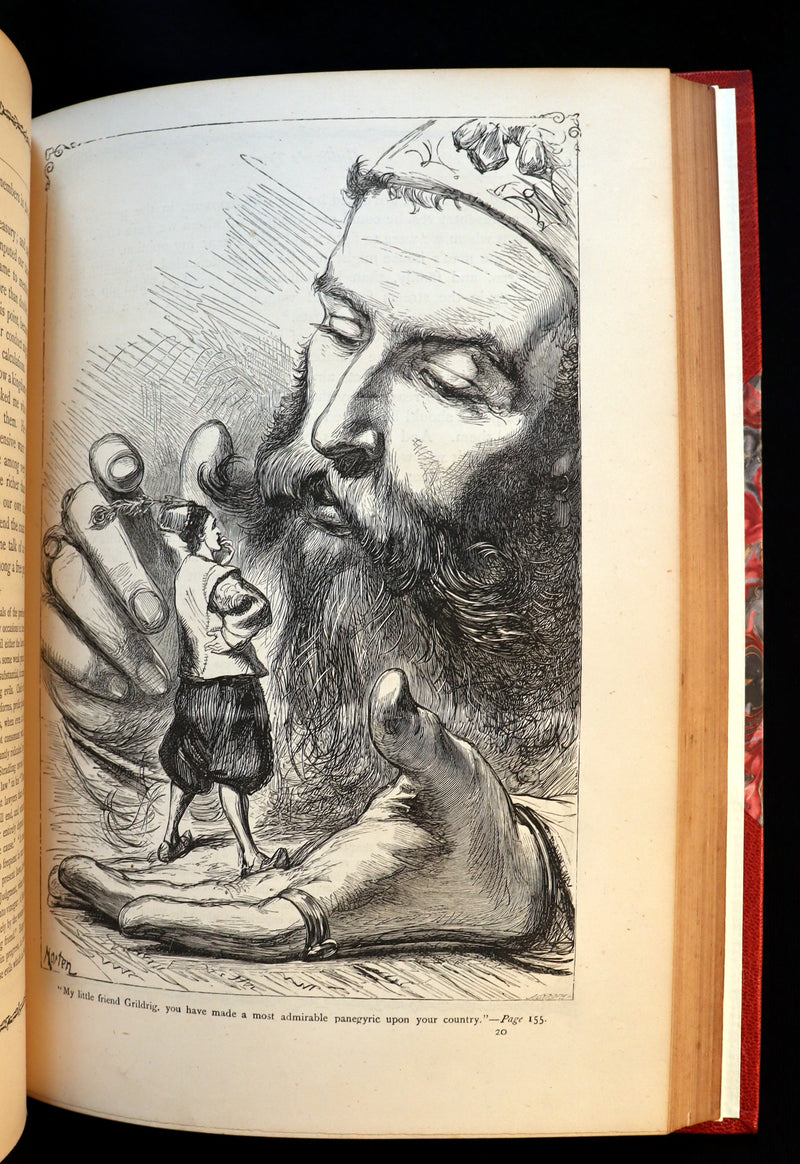 1870 Rare Victorian Book - GULLIVER's Travels Into Several Remote Nations of the World illustrated by Thomas Morten.