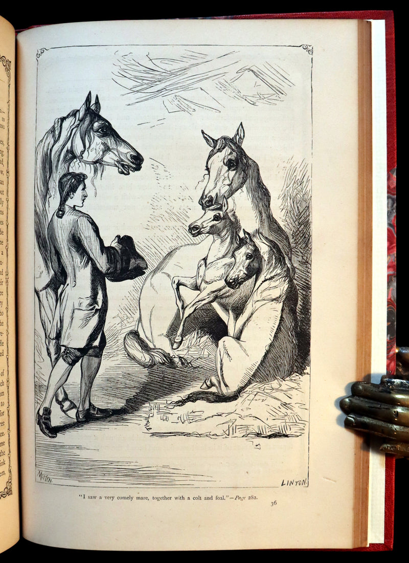 1870 Rare Victorian Book - GULLIVER's Travels Into Several Remote Nations of the World illustrated by Thomas Morten.